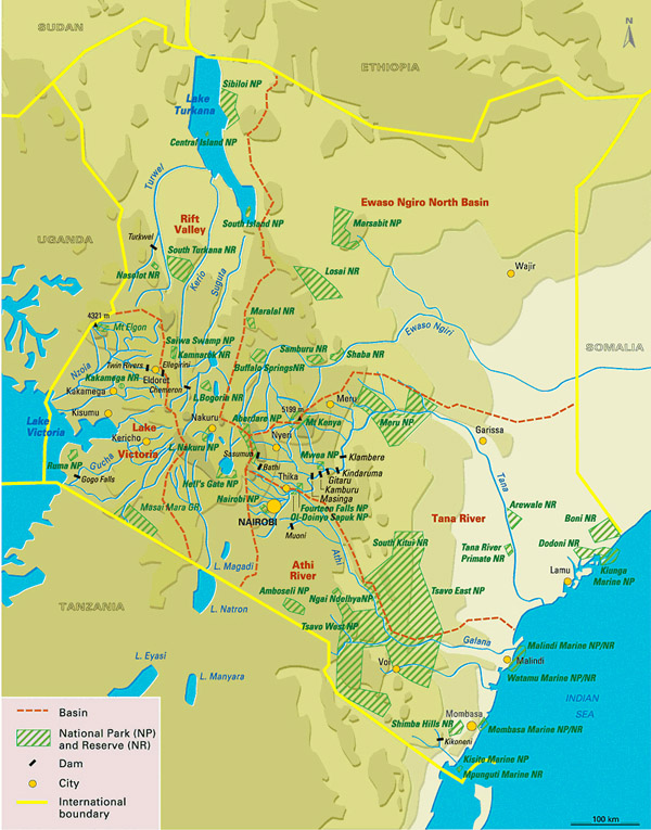 Kenya Tourist Map